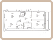 Поэтажный план трех (3) комнатной квартиры.