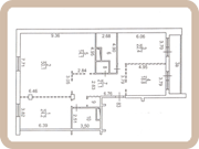 Поэтажный план четырех (4) комнатной квартиры.